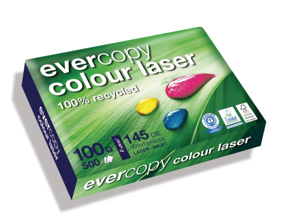 Evercopy Colour Laser recycled paper A4 100g - pack of 500 sheets