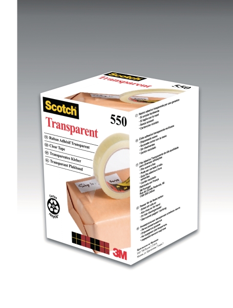 Scotch 550 transparant tape 19mmx66 m - pack of 8