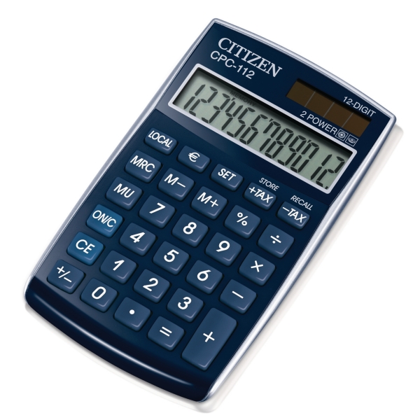 Citizen CPC 112 Basic+ pocket calculator blue - 12 digits