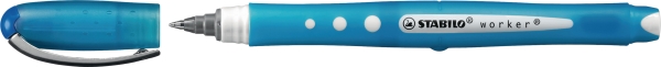Stabilo Worker Colorful roller met metalen punt 0,8mm blauw