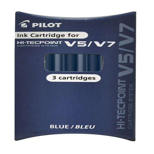 Pilot V5/V7 Hi-tecpoint navullingen blauw - pak van 3