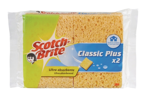 Scotch Brite spons 12,8 x 8,1 x 2,7 cm - pak van 2