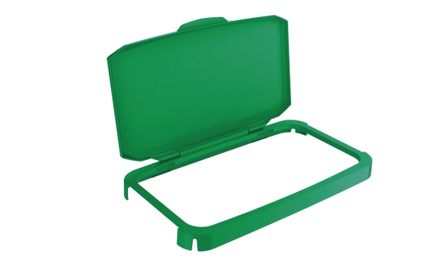 Durabin hinged lid for container 60l green