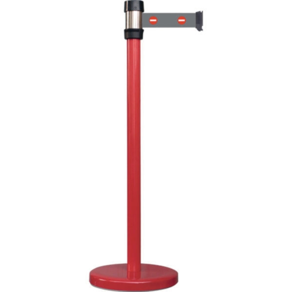 Viso controlepost met lint lengte 2m - rood/grijs