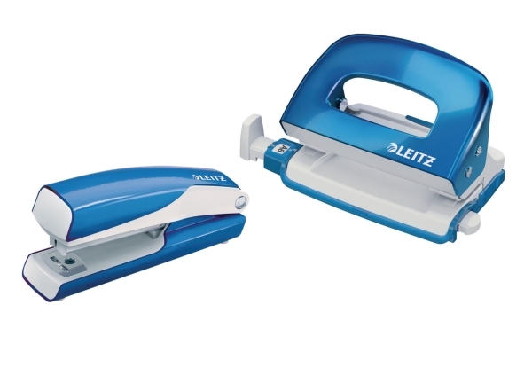 Leitz wow mini agrafeuse et perforateur - bleu