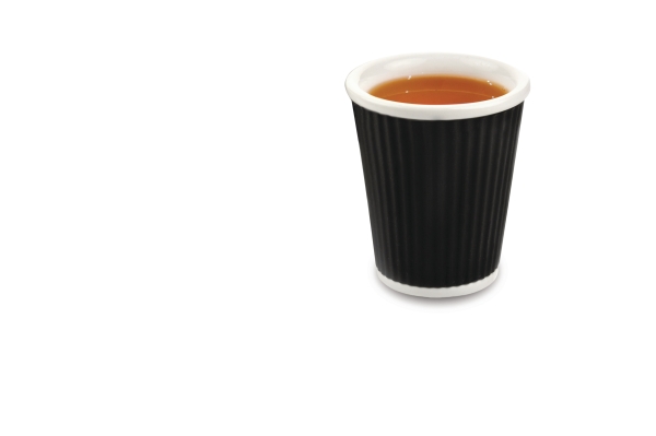 Cep Break soft touch porcelain cup 18cl black - set of 2