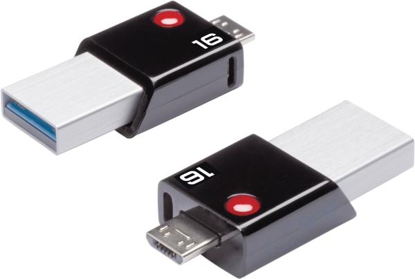 Emtec Mobile&Go 2in1  3.0 USB en 2.0 micro USB stick - 16GB