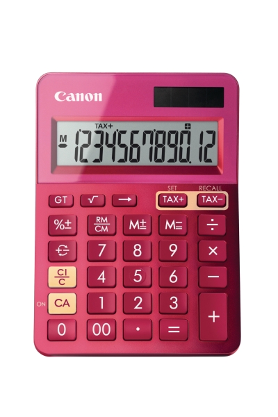 Canon LS-123K calculatrice de poche avec rabat rose - 12chiffres