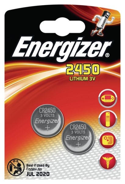 Energizer CR2450 knoopcel batterij voor rekenmachine - pak van 2