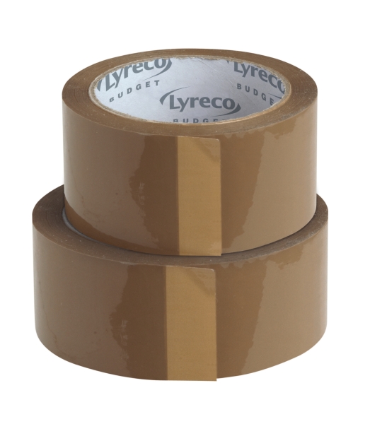 Lyreco Budget PP verpakkingstape 50 mm x 100 m bruin - pak van 6