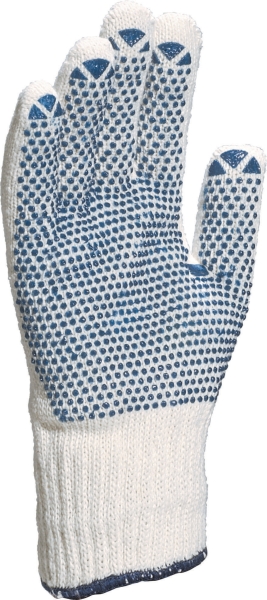 Multifunctionele handschoenen met latex coating blauw/wit - maat 7 - 12 paar