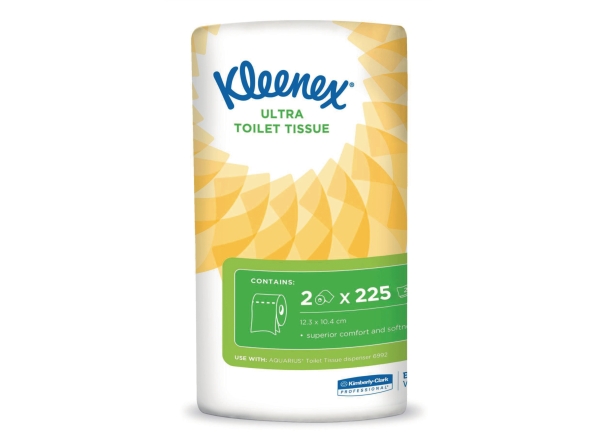 Kleenex toilet rolls with 225 sheets - 12 packs of 2 rolls