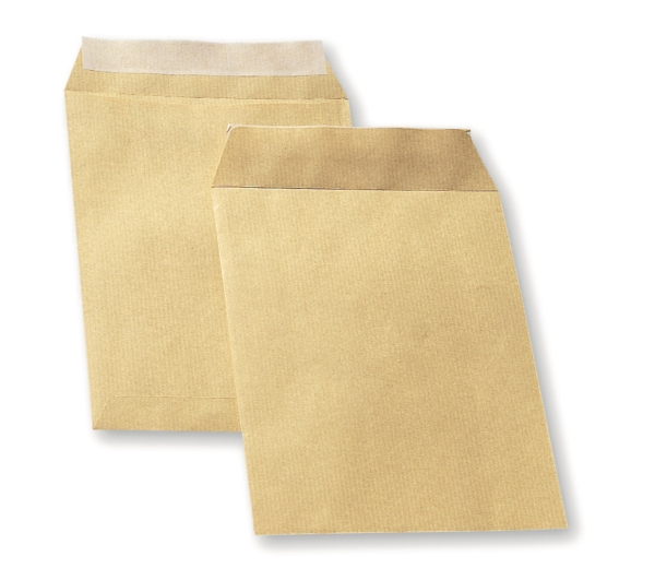 Bags 162x229mm peel and seal 90g brown - box of 500