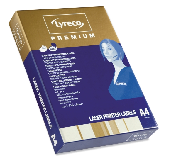 Lyreco Premium étiquettes laser 63,5x33,9mm - boîte de 6000