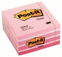 Post-it Notes cube 76x76 mm 450 feuilles rose pastel
