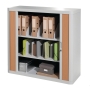 Paperflow armoire à rideaux 110x104,5x41,5cm gris/hêtre