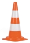 Viso cône de circulation réfléchissant classe 2 PP hauteur 49 cm orange/blanc