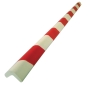 Viso hoekbescherming profiel hoogte 75 cm x breedte 3 cm - rood/wit