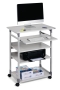 Durable System computer trolley with 4 shelves 75x96-124x50 cm