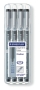 Staedtler 308 schrijfstift zwart - set van 4 schrijfbreedtes