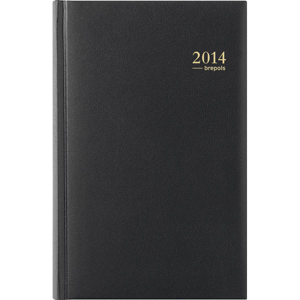 Brepols Saturnus 216 agenda de bureau couverture Lima noire