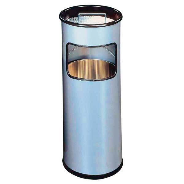 Waste bin metal with ashtray + 1,5 kg sand