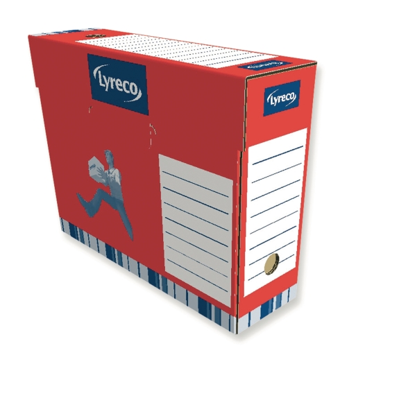 Lyreco archiefdoos 34x26xrug 10cm rood