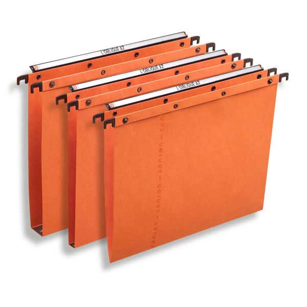 Elba dossiers suspendus AZO tiroirs fond V 390/250 orange - boîte de 25