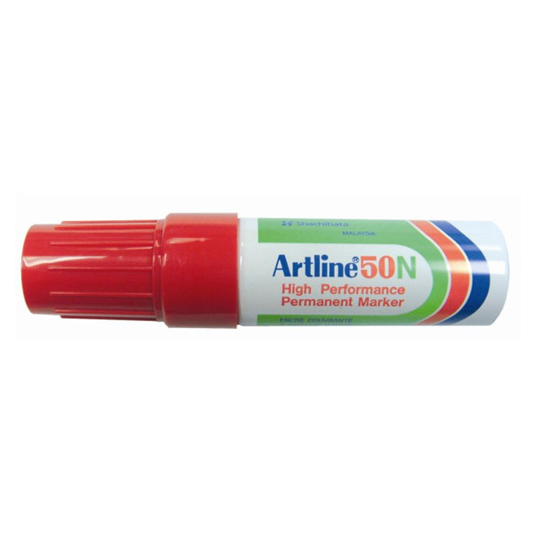 Artline 50N permanent marker chisel tip 3 - 6mm red