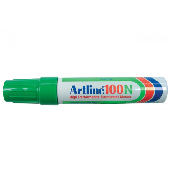 Artline 100N permanent marker chisel tip 7,5 - 12mm green