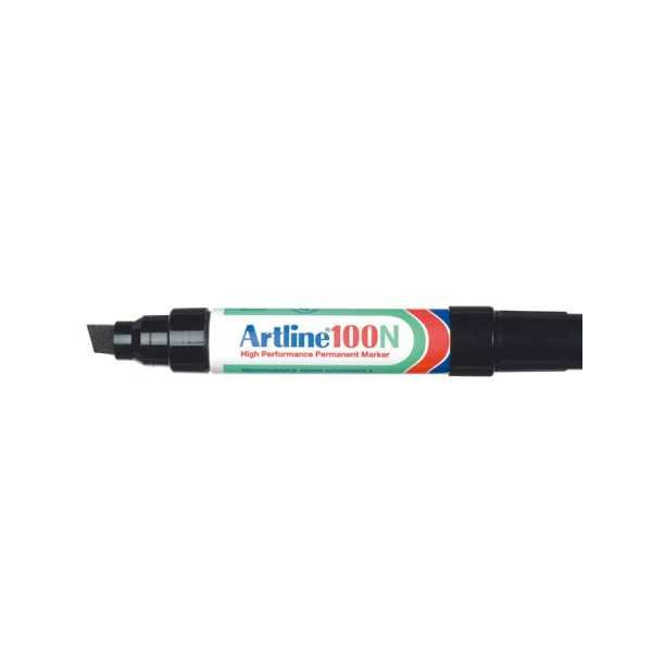 Artline 100N marqueur permanent pointe biseautée 7,5 - 12mm noir