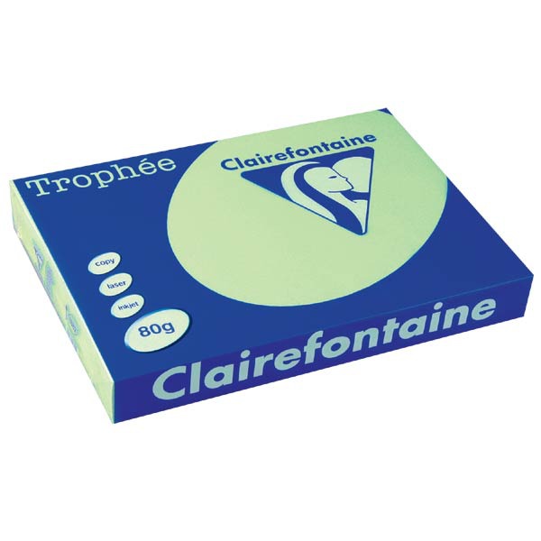 Clairefontaine Trophée 1882 papier couleur A3 80g vert - ramette de 500 feuilles