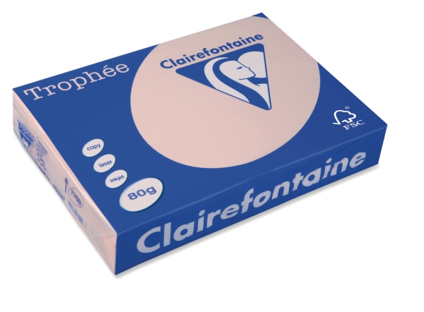 Clairefontaine Trophée 1769 gekleurd papier A4 80g zalm - pak van 500 vel