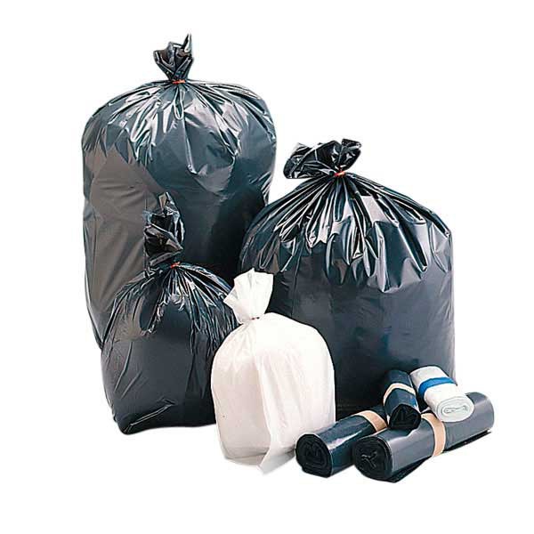 Sac poubelle déchets lourds soufflets noir - 130 L - 80x110 cm - 52µ - 100 sacs