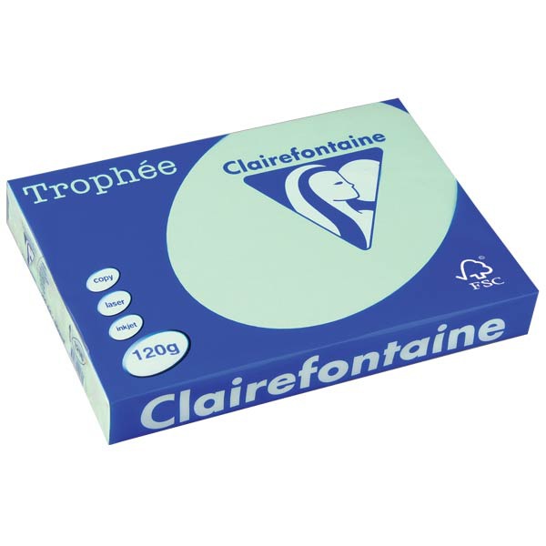 Clairefontaine Trophée 1216 papier couleur A4 120g vert - ram. de 250 flls