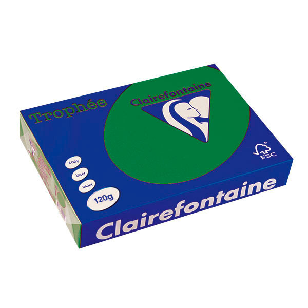 Clairefontaine Trophée 1224 coloured paper A4 120g pine green - pack 250 sheets