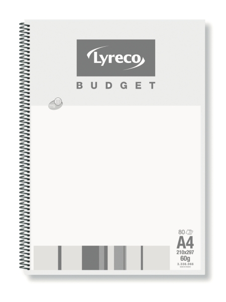 Lyreco Budget notebook A4 squared 5x5 mm