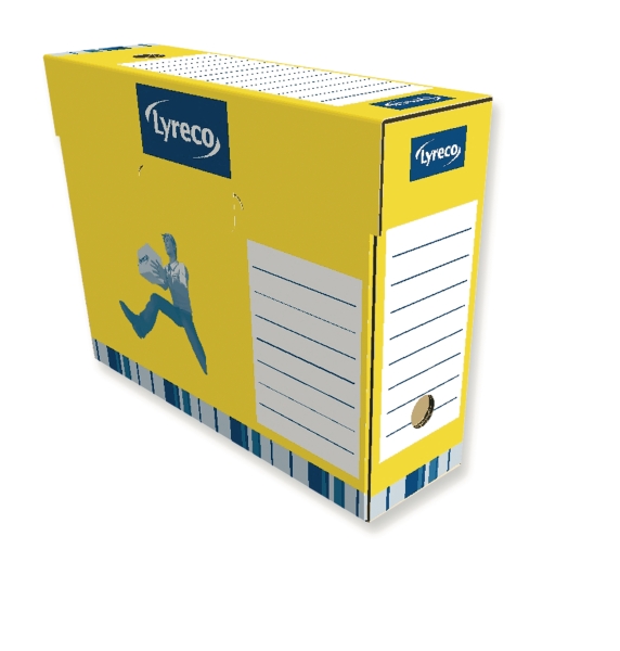 Lyreco archive box 34x26x spine 10cm yellow