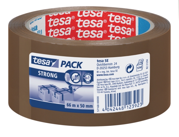 Tesa 4024 packaging tape 50mmx66m PP brown