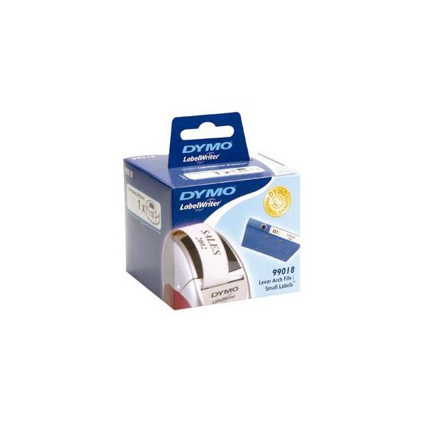 Dymo 99018 labels for lever arch file 190x38mm - box of 110