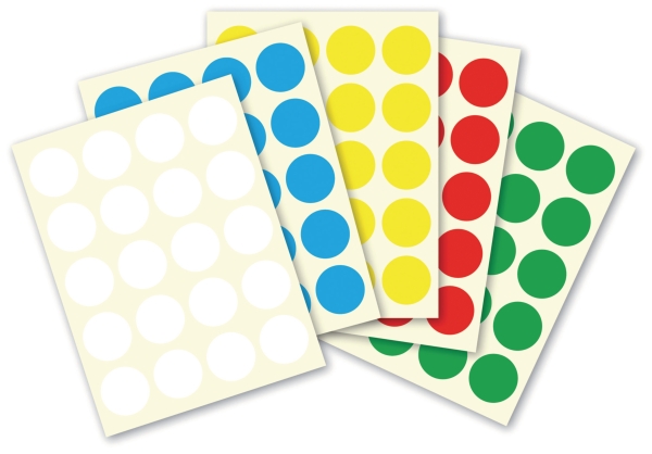 Avery AS608 coloured marking dots 8mm assorted - pack of 320