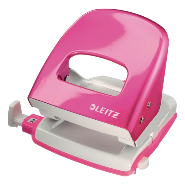 Leitz WOW 2hole punch - pink