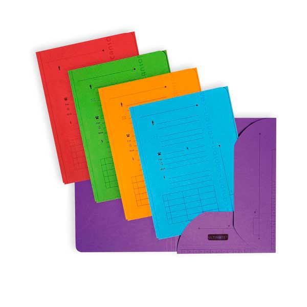 Elba inner folders with 2 flaps assorted colours - pack of 25