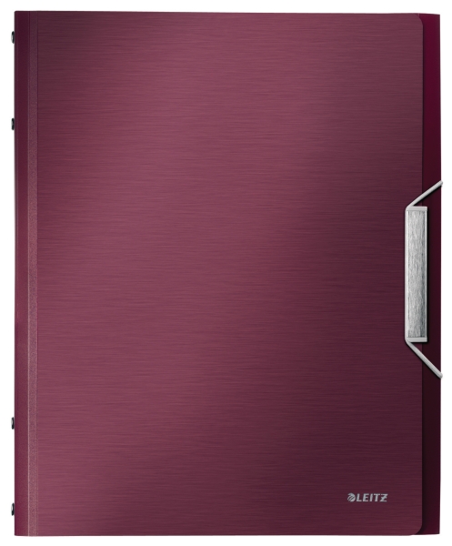 Leitz 3995 Style divider folder 6 tabs PP bordeaux