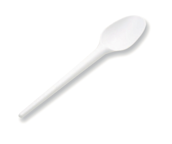 Disposable cutlery - plastic spoon 165mm white - pack of 100