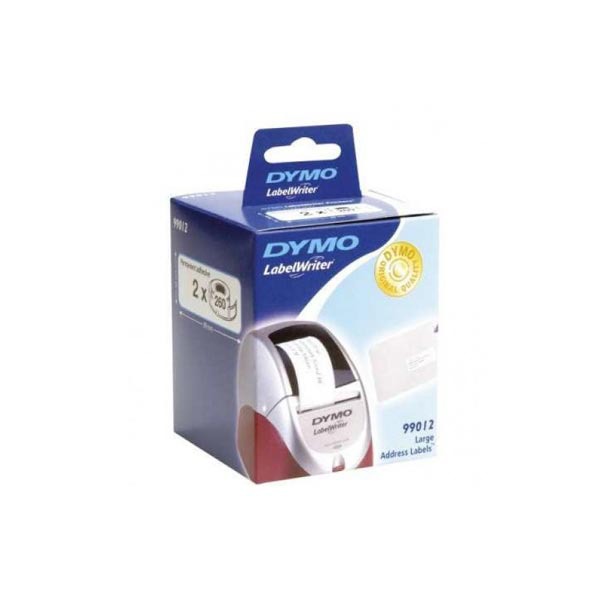 Dymo 99013 address labels 89x36mm clear-box of 260