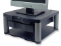 Fellowes 9169501 Plus monitor riser adjustable height gray + document holder