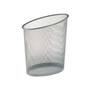 Alba Mesh waste bin metal elliptic 20 litres silver