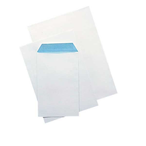 Bags 240x340mm gummed 120g extra white - box of 250