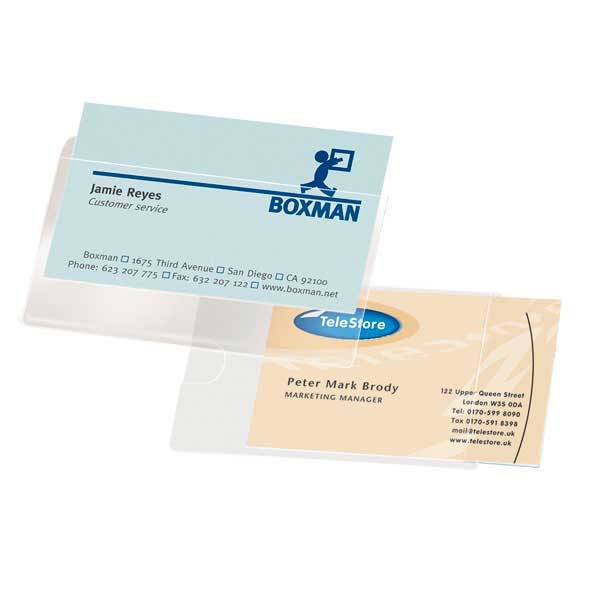 3L auto-adhesive pockets card holders 95x60mm - pack of 10